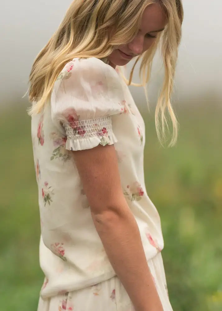 Dempsey Puff Short Sleeve Top - FINAL SALE - IC Tops