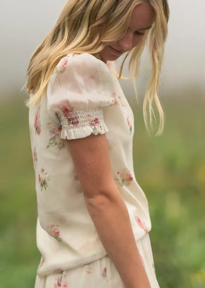Dempsey Puff Short Sleeve Top - FINAL SALE - IC Tops
