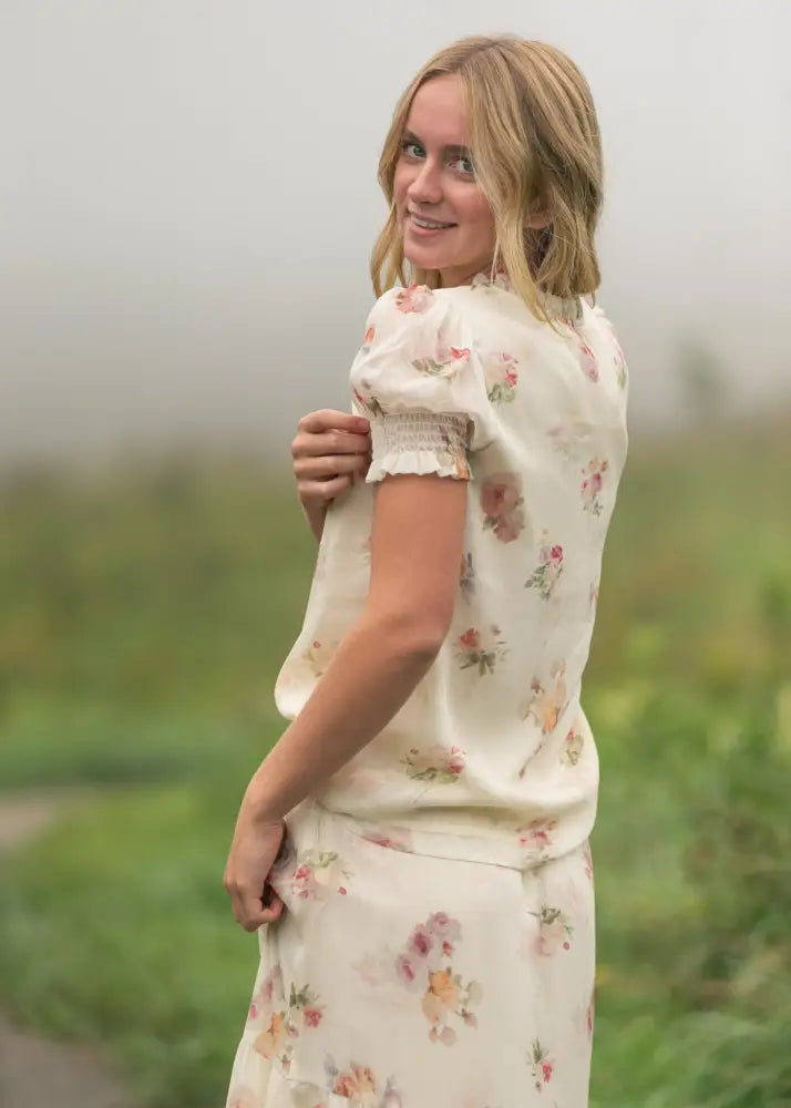 Dempsey Puff Short Sleeve Top - FINAL SALE - IC Tops