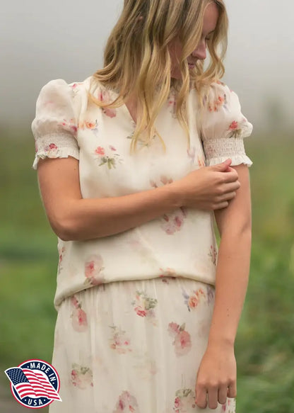 Dempsey Puff Short Sleeve Top - FINAL SALE - XS - IC Tops