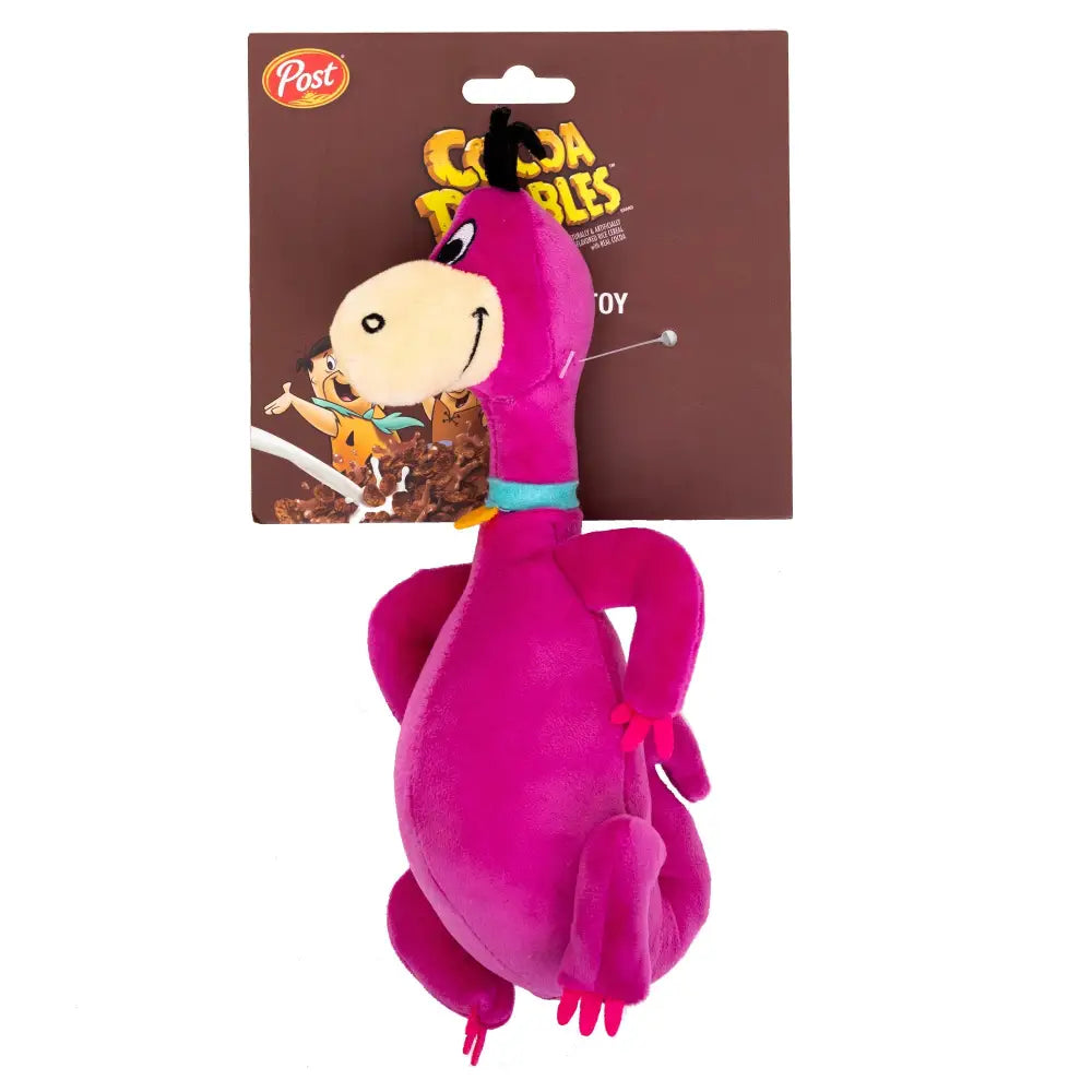 Dog Toy Squeaker Plush - Cocoa Pebbles The Flintstones Dino Dinosaur Full Body Pose Dog Toy Squeaky Plush