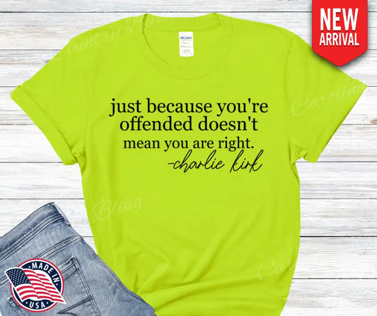 Doesn’t Mean You Are Right - Multi Small / Short / Neon Green Shirt