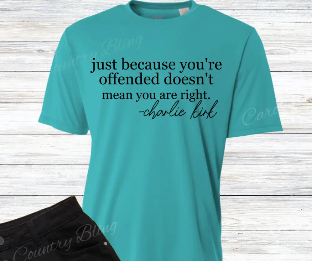 Doesn’t Mean You Are Right - Multi Small / Short / Teal Shirt