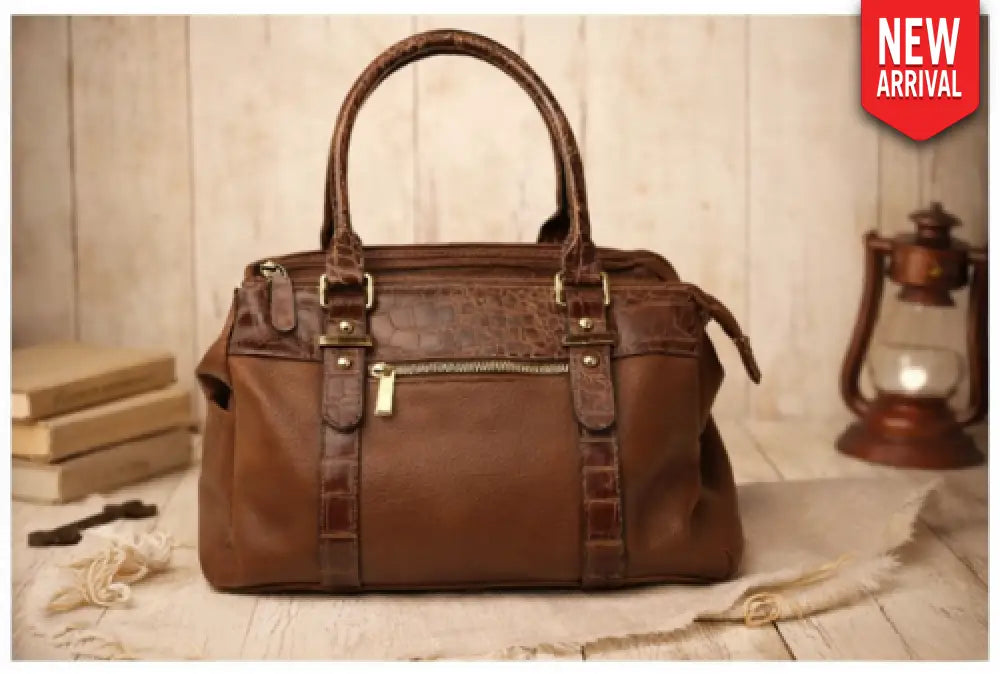 Downtown Darling – Brown Satchel Bag