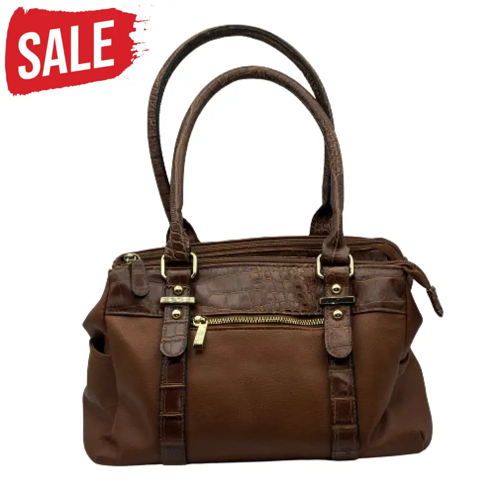 Downtown Darling – Brown Satchel Bag