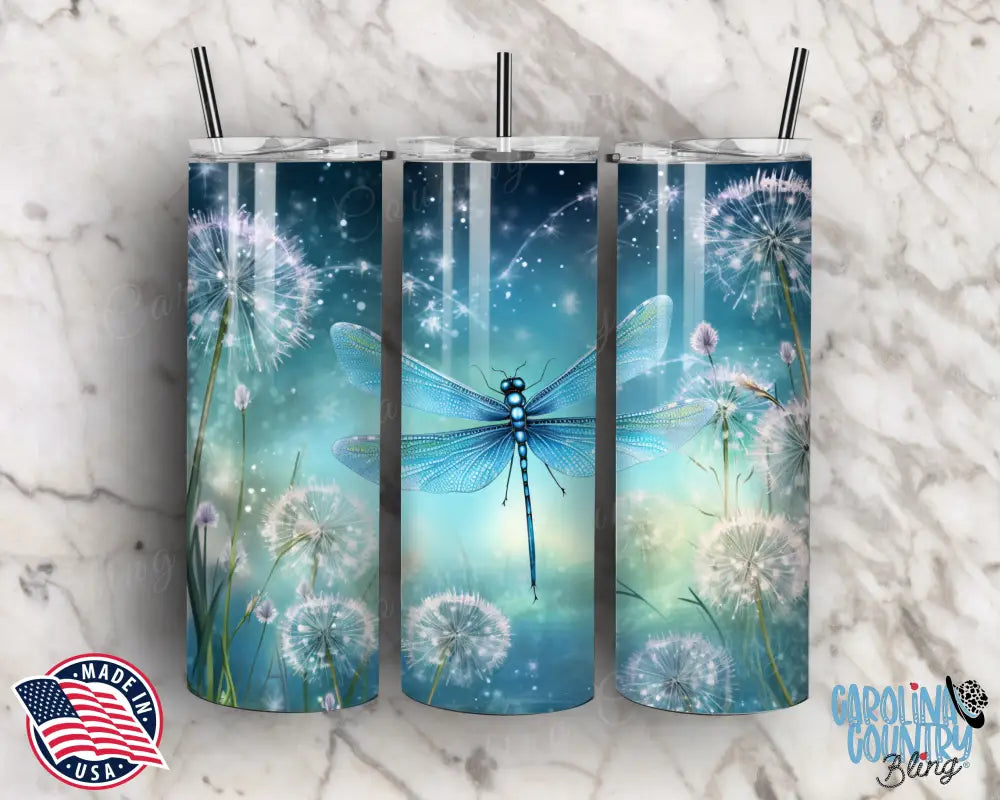 Dreaming Dragonfly – Blue Tumbler