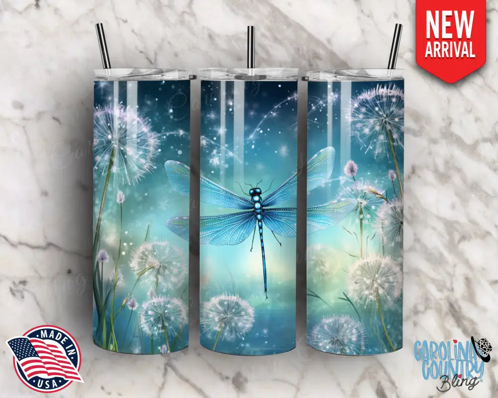 Dreaming Dragonfly – Blue Tumbler