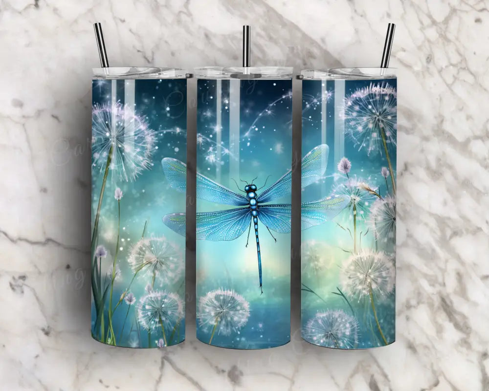 Dreaming Dragonfly – Blue Tumbler