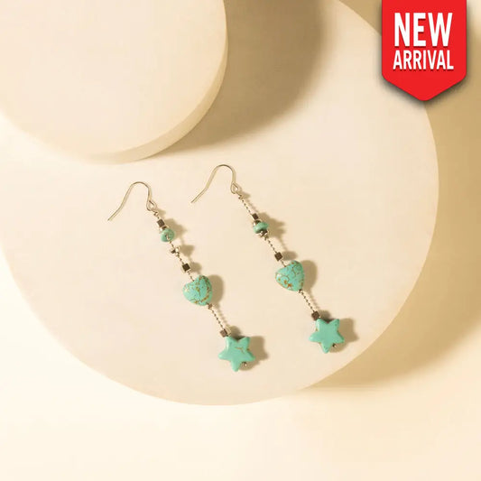 Myra Dust & Sky Charm Earrings in Desert Turquoise - Desert Turquoise - JEWELLRY