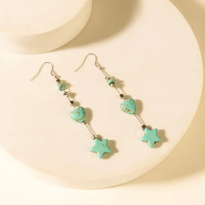 Myra Dust & Sky Charm Earrings in Desert Turquoise - Desert Turquoise - JEWELLRY