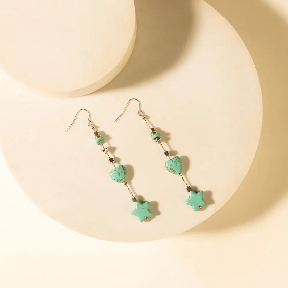 Myra Dust & Sky Charm Earrings in Desert Turquoise - Desert Turquoise - JEWELLRY
