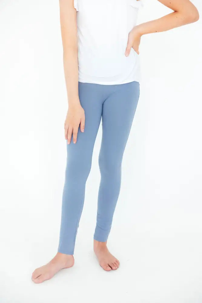 Dusty Blue Leggings - Leggings