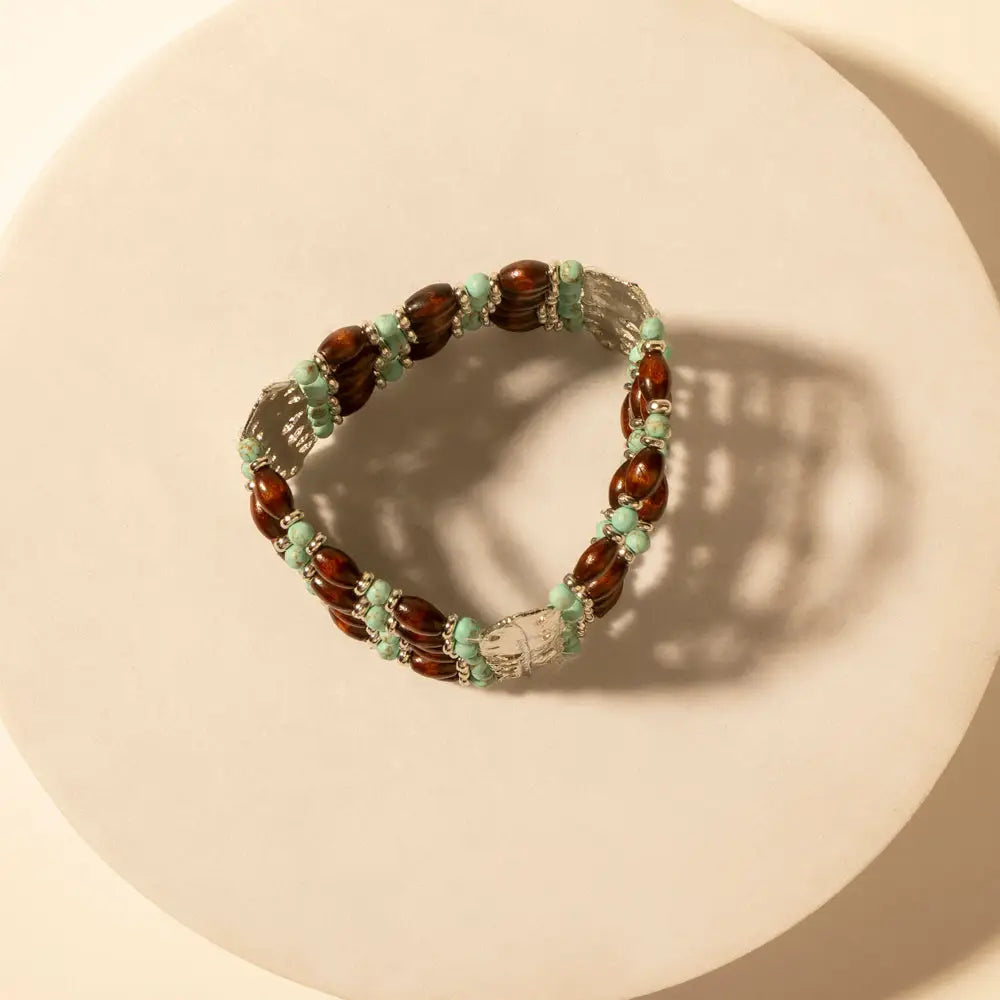 Myra Cinchstone Wrap Cuff in Dusty Turquoise - Dusty Turquoise - JEWELLRY
