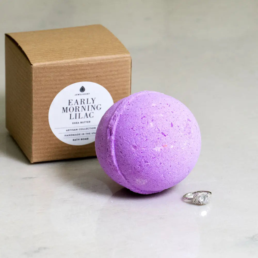 Early Morning Lilac 10oz Mystery Jewelry Bath Bomb - Bath Bomb