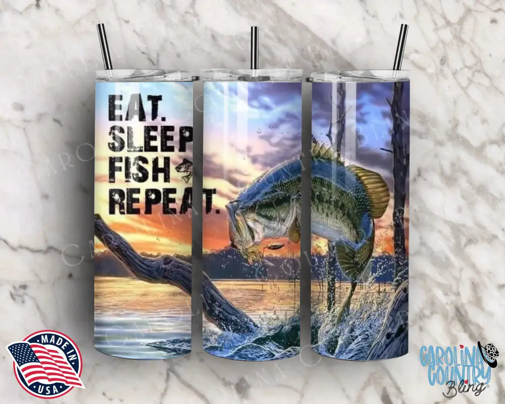 Eat Sleep Fish Repeat Multi Tumbler