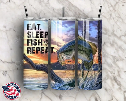 Eat Sleep Fish Repeat Multi Tumbler