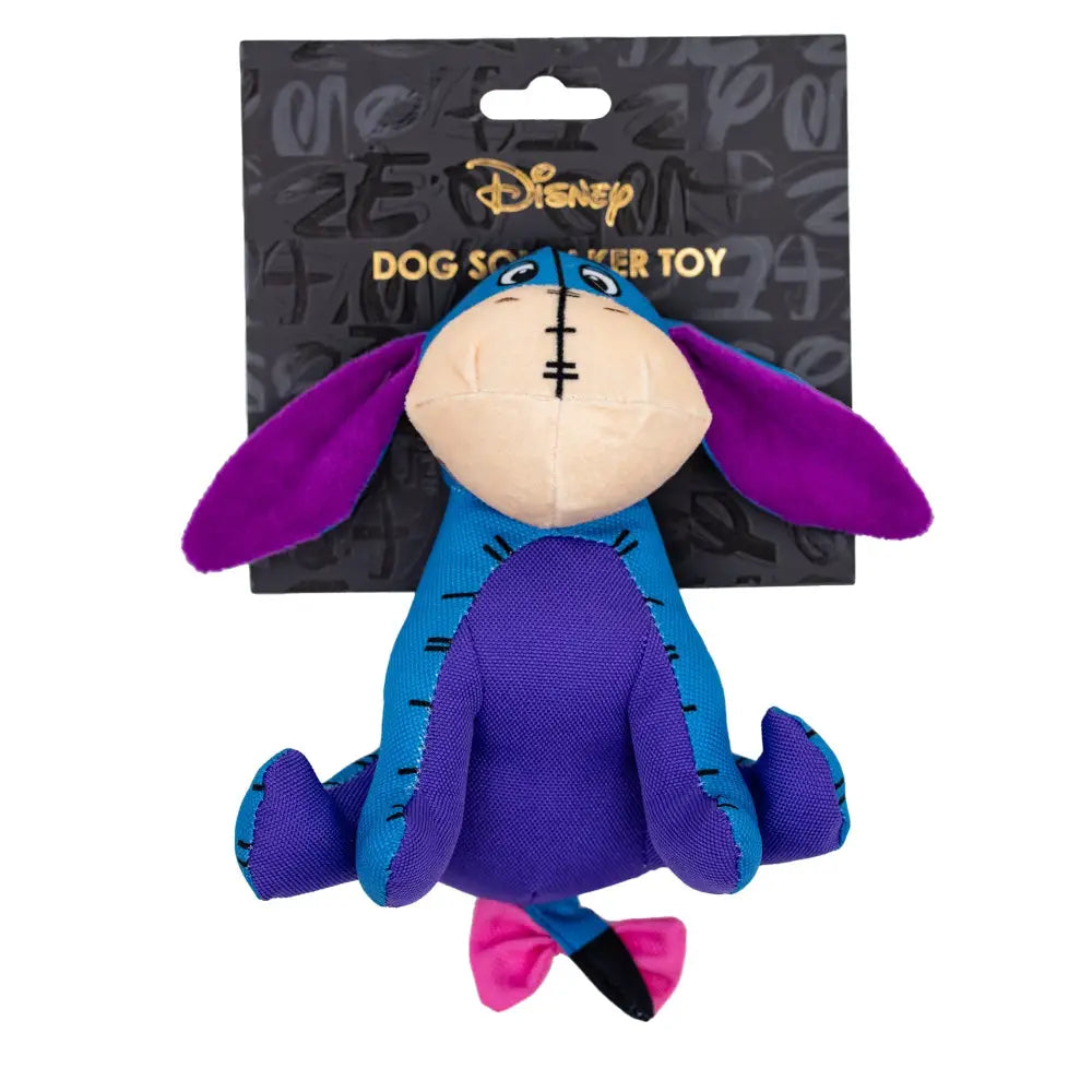 Dog Toy Ballistic Squeaker - Winnie the Pooh Eeyore Sitting Pose Blue Dog Toy Squeaky Plush