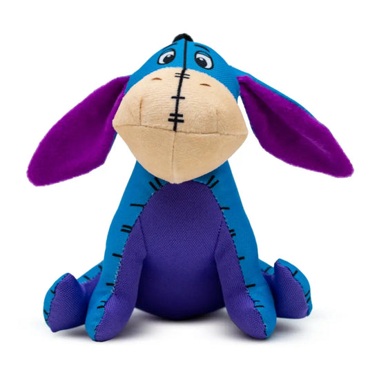 Dog Toy Ballistic Squeaker - Winnie the Pooh Eeyore Sitting Pose Blue Dog Toy Squeaky Plush