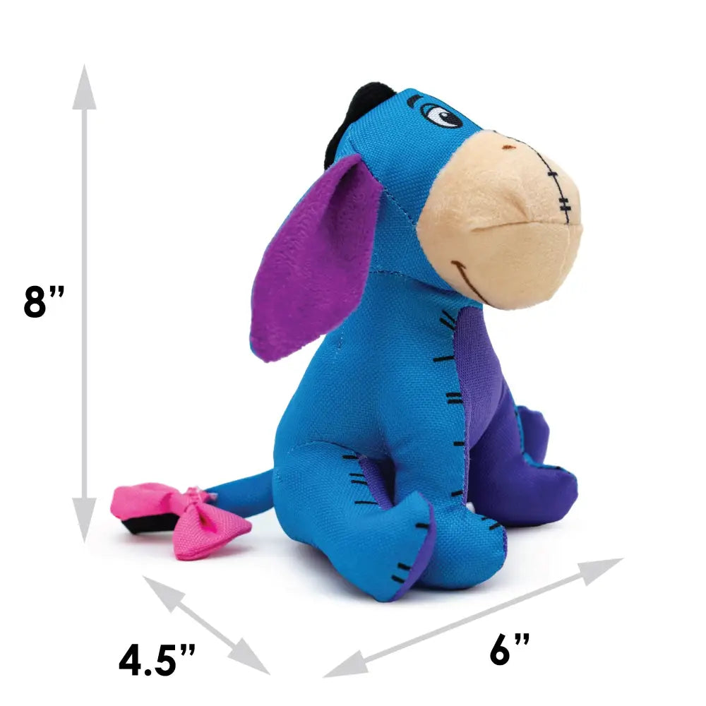 Dog Toy Ballistic Squeaker - Winnie the Pooh Eeyore Sitting Pose Blue Dog Toy Squeaky Plush