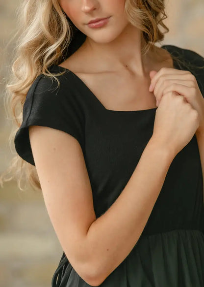 Eleanor Black A-line Maxi Dress - FINAL SALE - IC Dresses