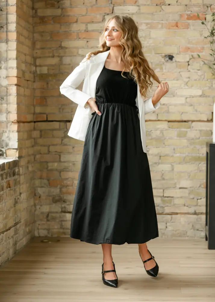 Eleanor Black A-line Maxi Dress - FINAL SALE - IC Dresses