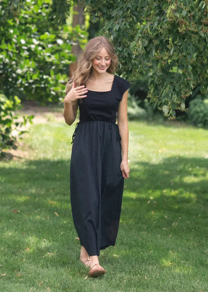 Eleanor Black A-line Maxi Dress - FINAL SALE - IC Dresses
