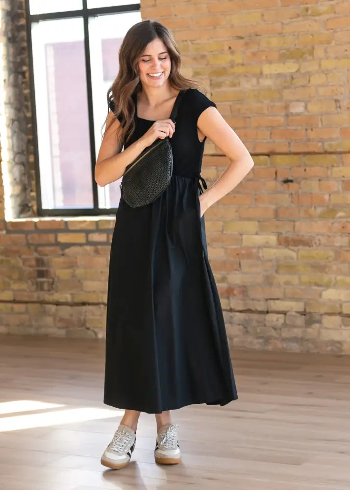 Eleanor Black A-line Maxi Dress - FINAL SALE - IC Dresses