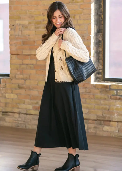 Eleanor Black A-line Maxi Dress - FINAL SALE - IC Dresses