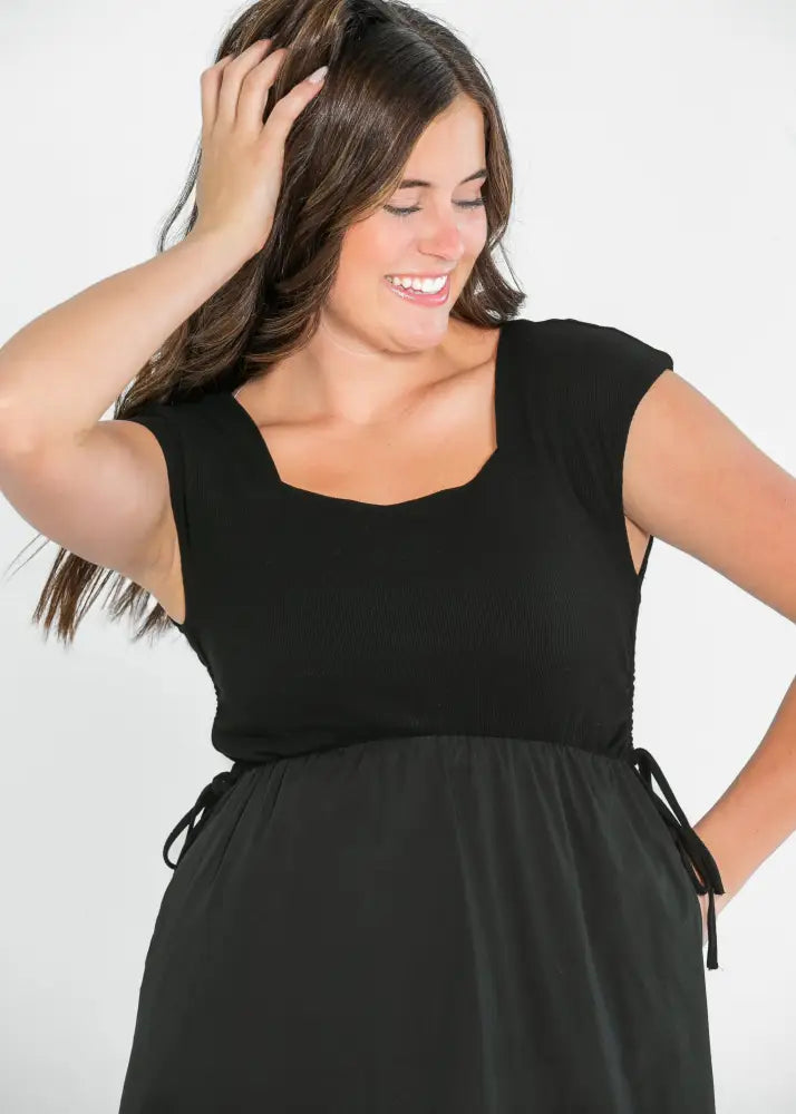 Eleanor Black A-line Maxi Dress - FINAL SALE - IC Dresses