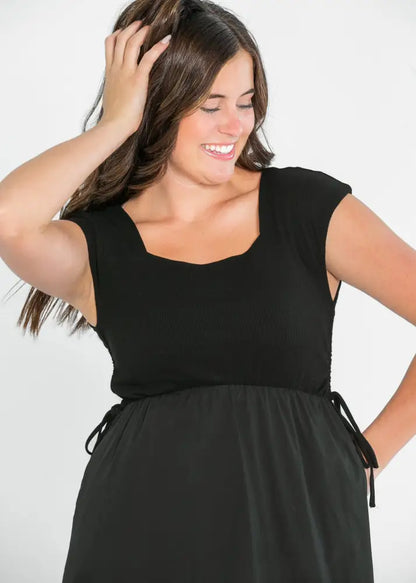 Eleanor Black A-line Maxi Dress - FINAL SALE - IC Dresses