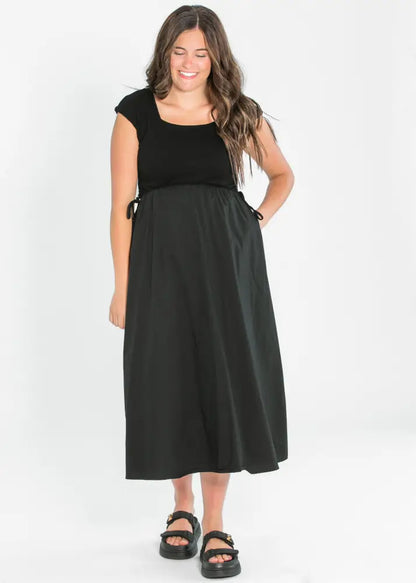 Eleanor Black A-line Maxi Dress - FINAL SALE - IC Dresses