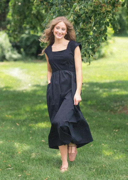 Eleanor Black A-line Maxi Dress - FINAL SALE - IC Dresses