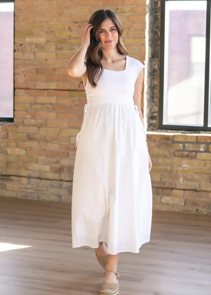 Eleanor White A-line Maxi Dress - XS - IC Dresses