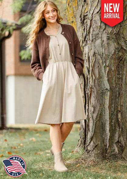 Ella Cinched Waist Midi Dress - FINAL SALE IC Dresses