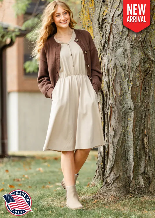 Ella Cinched Waist Midi Dress - FINAL SALE IC Dresses