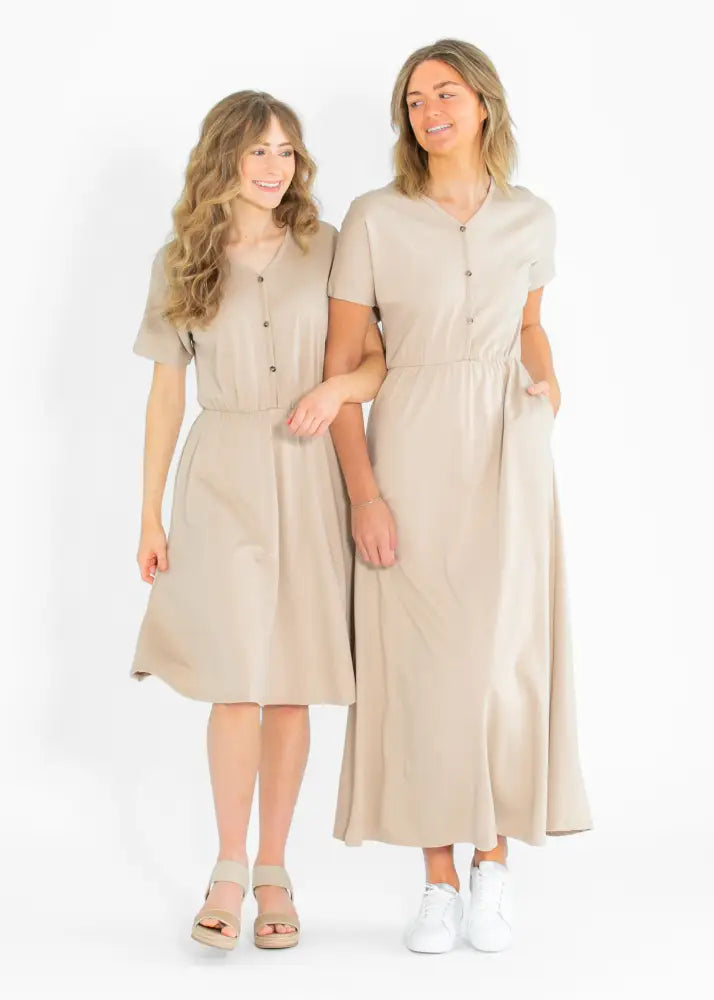 Ella Cinched Waist Midi Dress - FINAL SALE IC Dresses