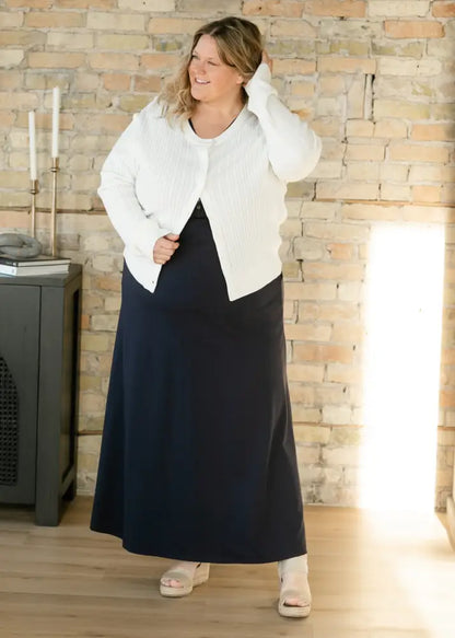 Ella Navy Cinched Waist Maxi Dress - 1XL - IC Dresses
