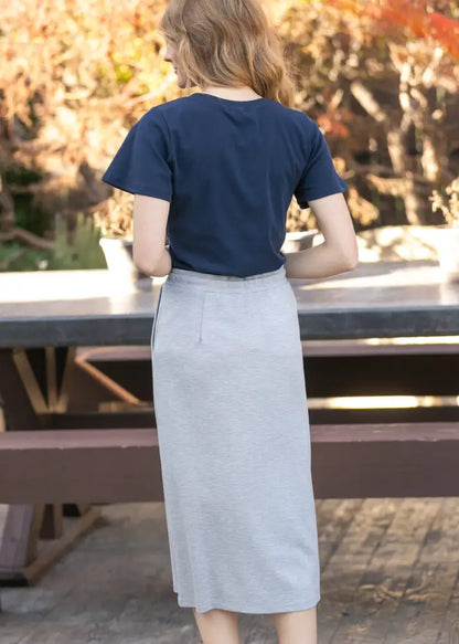 Essential Navy Flutter Sleeve Top - IC Tops