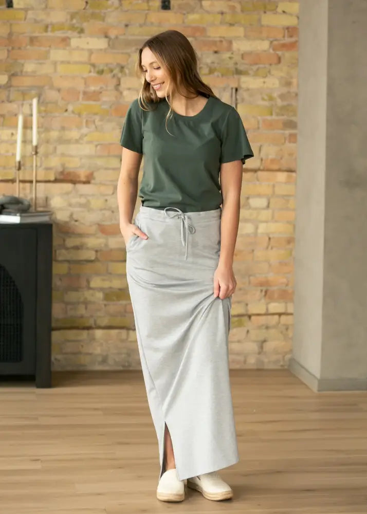 Essential Olive Flutter Sleeve Top - IC Tops