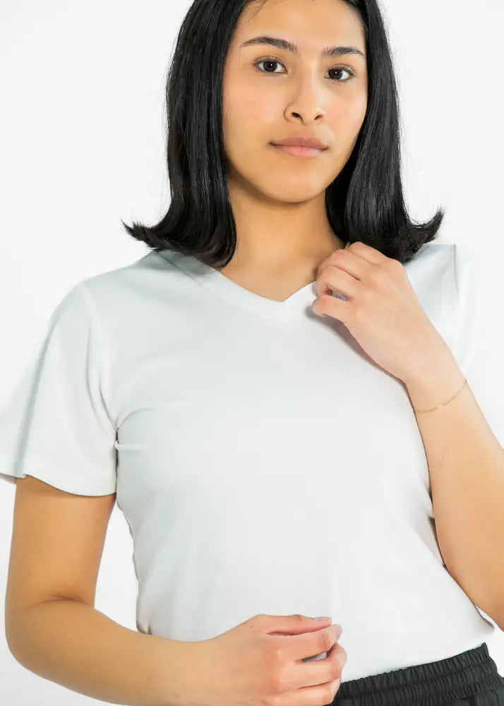 Essential V-neck Flutter Sleeve Top - FINAL SALE - IC Tops