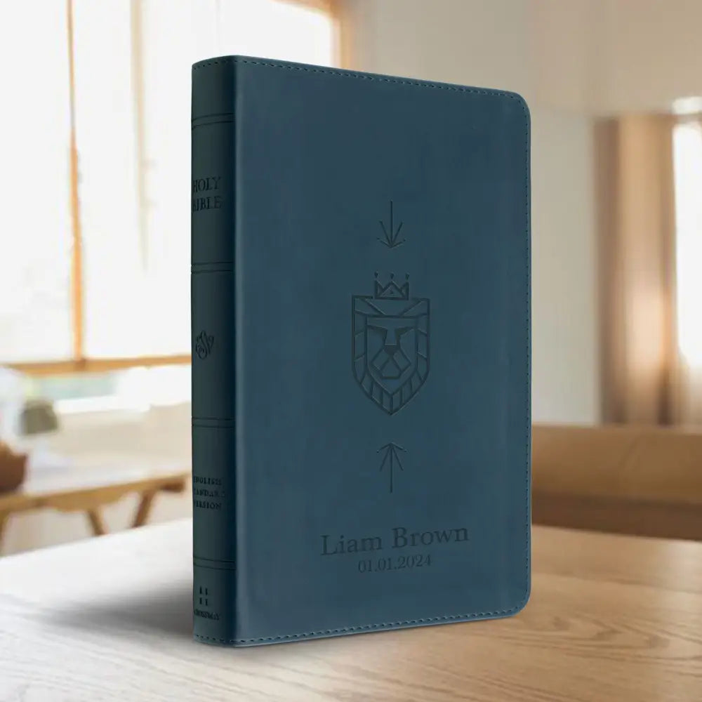 ESV Compact Size Kids Holy Bible Large Print - Blue Bible