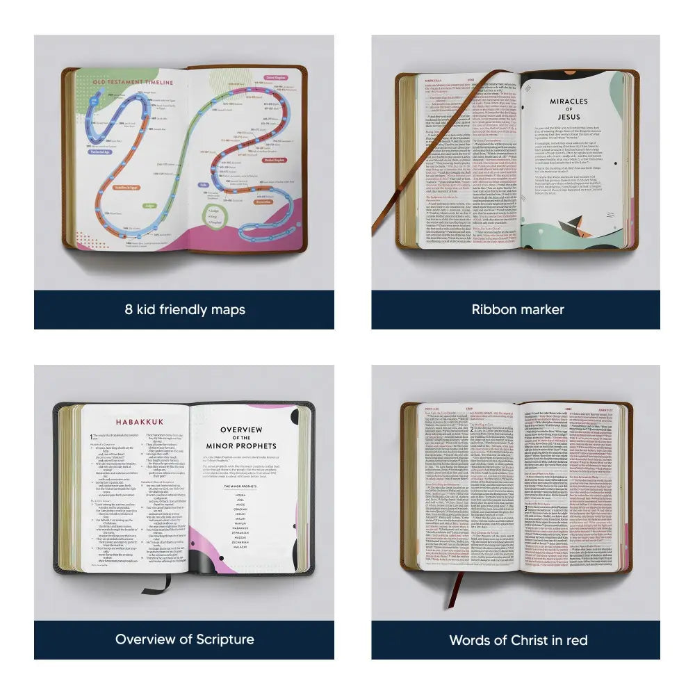ESV Compact Size Kids Holy Bible Small Print - Pink