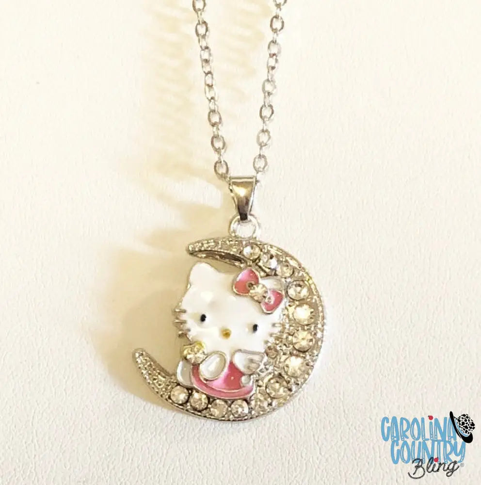 Everyones Favorite Cat Pink Necklace