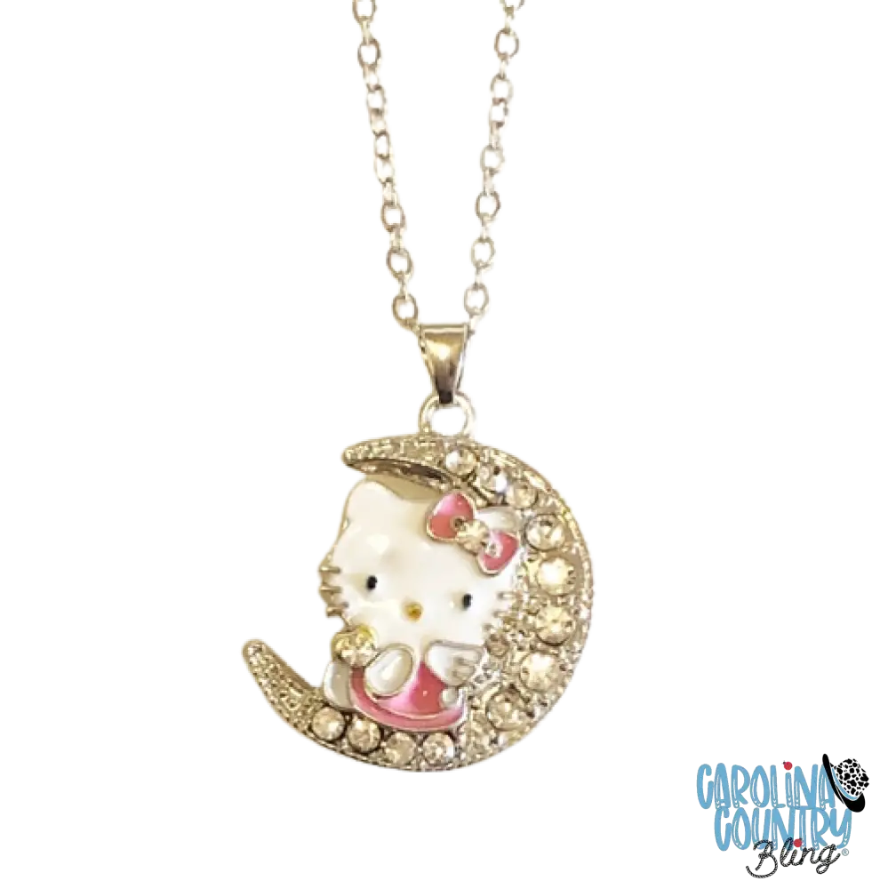 Everyones Favorite Cat Pink Necklace