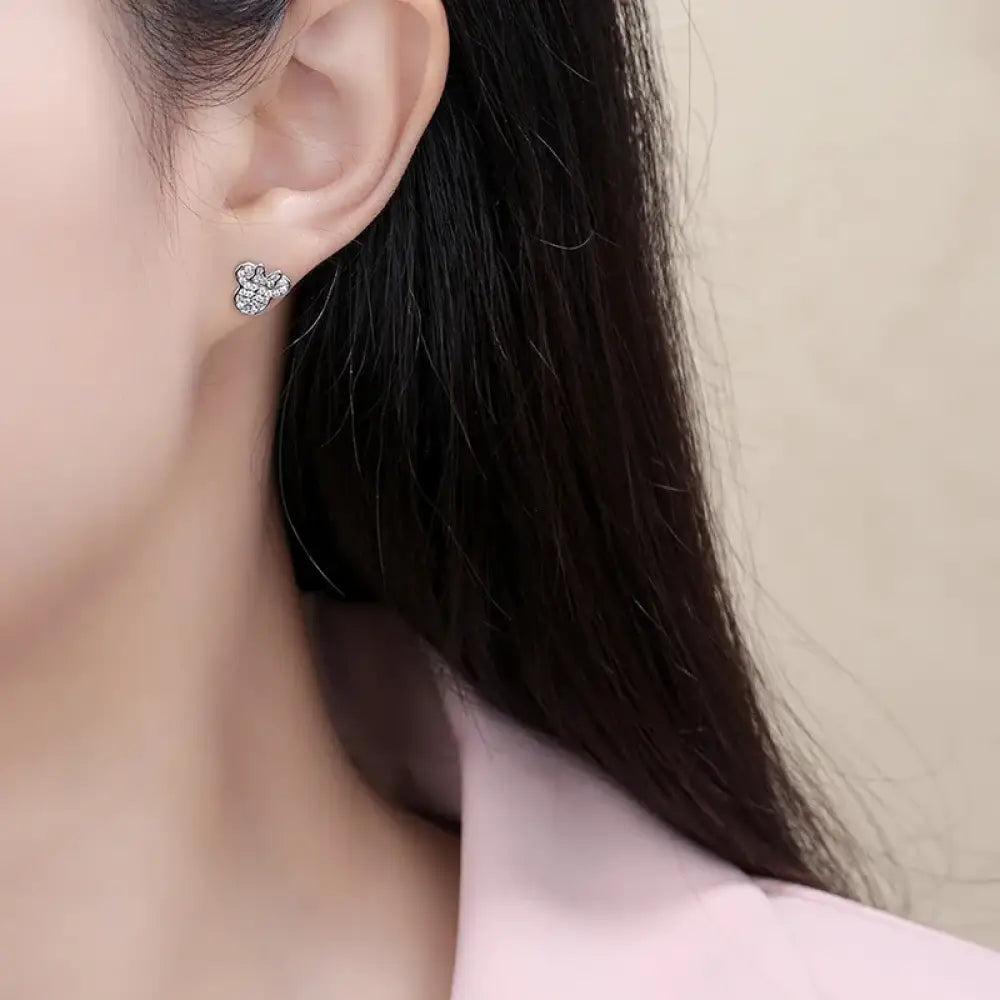 Everyone’s Favorite Minnie – Silver Earrings