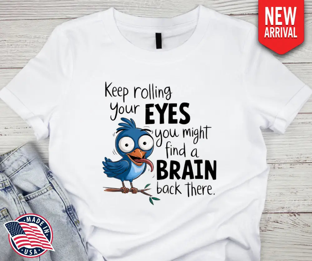Eye Roll – White Small / Short Shirt