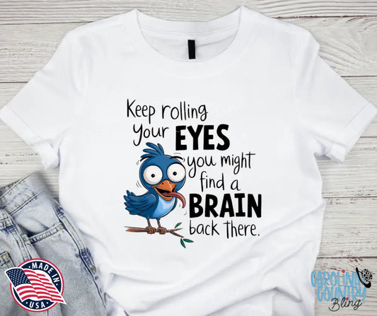 Eye Roll – White Small / Short Shirt