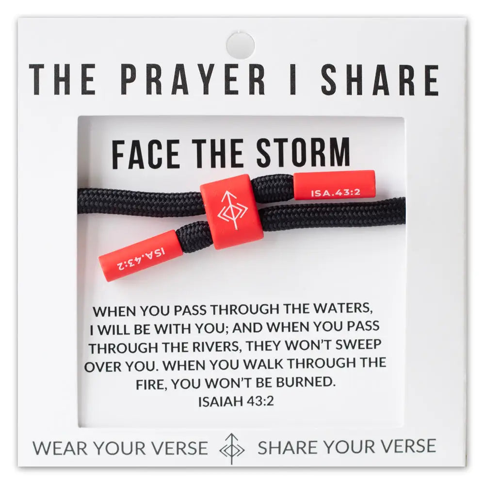 Face the Storm Isaiah 43:2 bracelet