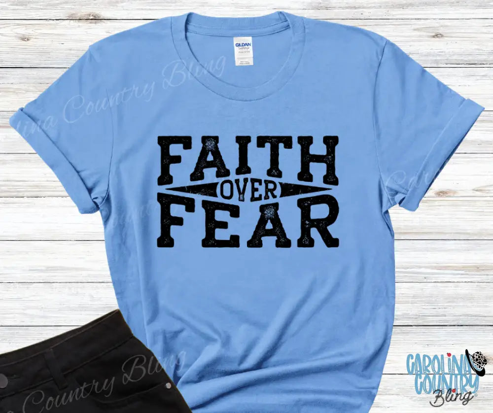 Faith Over Fear – Multi Small / Blue Shirt