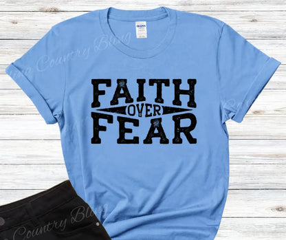Faith Over Fear – Multi Small / Blue Shirt